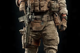 draw detailed military characters for you