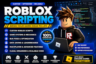create roblox scripting, game system, bug fixing, roblox game, trading systems
