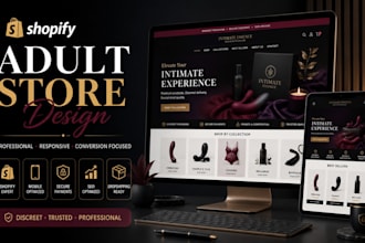 build a professional shopify adult toy and lingerie dropshipping store