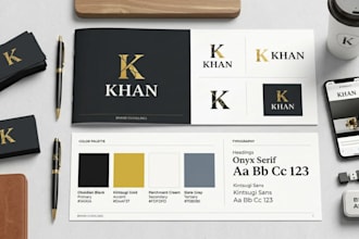 design modern logo with brand kit