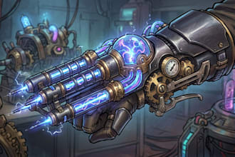 design unique weapons illustrations