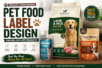 label design pet food packaging packaging design pouch design product label