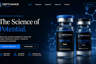 build woocommerce peptide website peptide store research peptide website