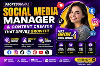 be your social media marketing manager for business growth