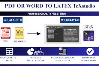 professionally convert PDF or word documents into latex
