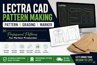create garment patterns grading and marker using lectra cad