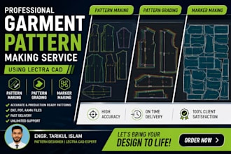create garment patterns grading and marker using lectra cad