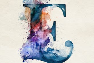 design a watercolor logo
