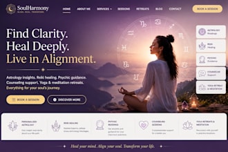 design wix astrologer reiki psychic counselor yoga retreat meditation website