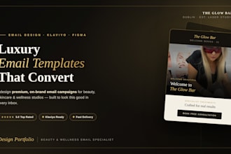 design a luxury email template for your beauty or wellness brand
