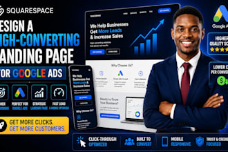 design high converting squarespace landing page google ads