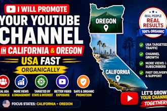 promote your youtube channel in california oregon USA fast