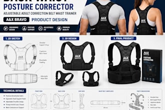design premium adult posture corrector and waist trainer