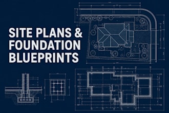 draft professional technical site plans and foundation blueprints