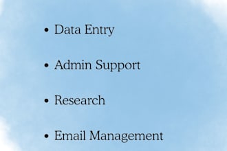 be your virtual assistant for data entry and admin support