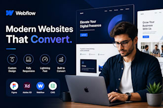 design or develop your webflow websites and webflow landing pages