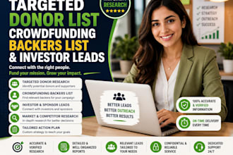 build a targeted donor list and crowdfunding backer database for your campaign