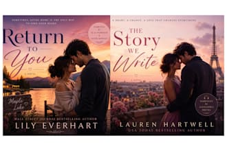design romance audiobook cover, kindle book cover to acx or audible cover design