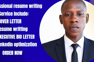craft a professional resume, cover letter, executive bio