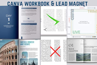 design canva lead magnet workbook pdf ebook and editable workbook
