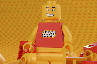 create custom 3d lego minifigure and toy model for 3d printing