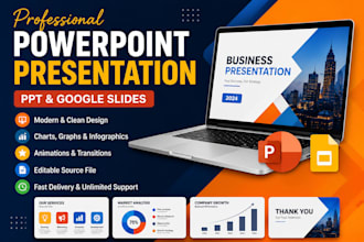 design professional powerpoint presentation PPT and google slides