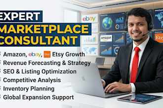 be your expert marketplace consultant to grow sales on amazon, ebay or etsy