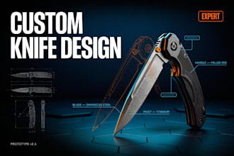 design knife cad product knife folding kitchen knife 3d model for manufacturing