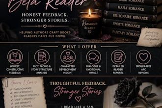 beta read your romance novel with honest feedback