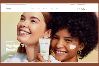 skincare shopify store skincare ecommerce store spa serum, mask beauty website