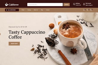 build private label coffee branded shopify store tea brand coffee wix website