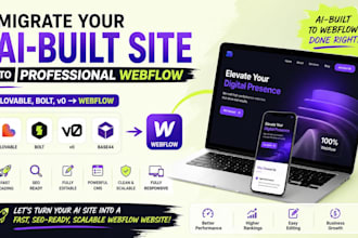 migrate your relume, lovable, bolt ai prototype into responsive webflow website