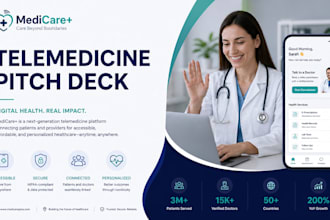 design telemedicine startup pitch deck healthcare deck digital health investor