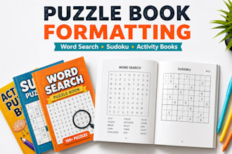 format your puzzle book for amazon KDP print on demand