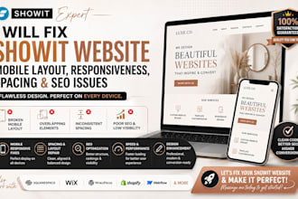 fix showit website mobile layout responsiveness design issue repair spacing seo