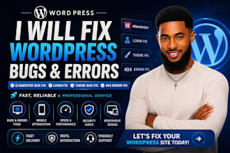 fix wordpress errors, wordpress bug, fix theme bug, 404 error fix, login fix