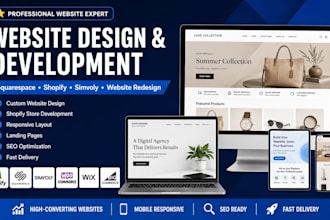 build squarespace shopify simvoly website design shopify develop store redesign