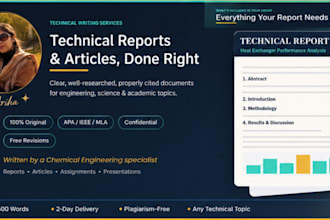 write professional technical articles, reports and assignments