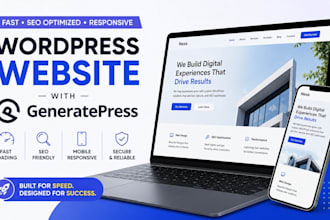 create a fast and seo optimised wordpress website with generatepress