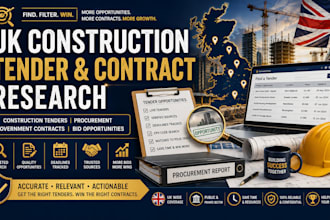 find UK construction tenders, contracts, bids and procurement opportunities