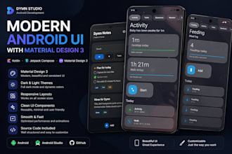 design modern android app UI with material design 3