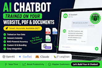 build ai chatbot trained on your website, PDF and documents
