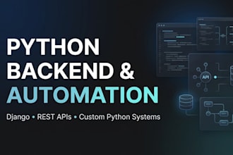 build python automation scripts and django backend systems