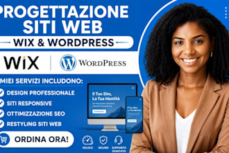 progettazione di siti web con wix, progettazione con wordpress, wix