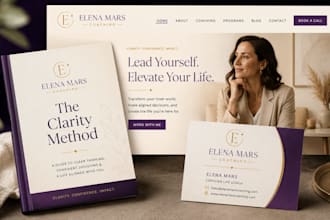 design brand style guide and minimalist business logo for coaches and consultant