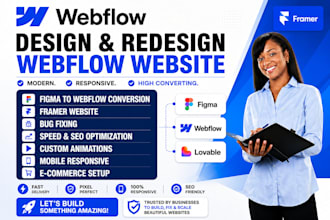 design webflow website, figma to webflow, fix webflow website, webflow expert