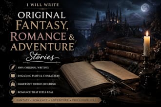 write captivating original stories, novels