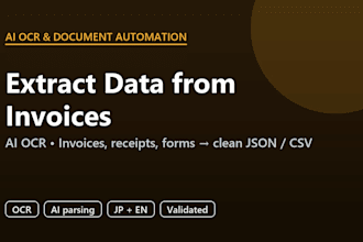build an ai ocr automation to extract data from invoices and documents