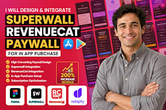 design and integrate superwall revenuecat paywall for in app purchase
