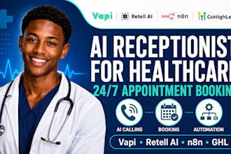 build retell ai receptionist ai calling agent using vapi n8n ghl for healthcare